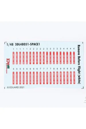 Sticker Verwijder vóór de vlucht (wit) SPATIE Decal Exclusieve Aanbieding