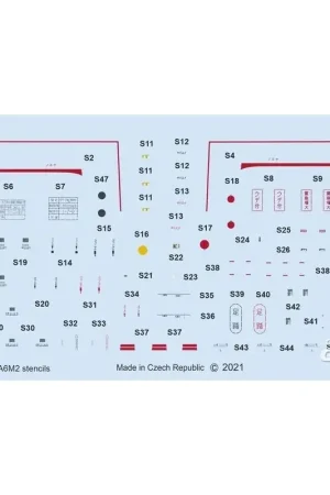 Sticker A6M2 sjablonen 1/48 EDUARD Decal Aanbieding