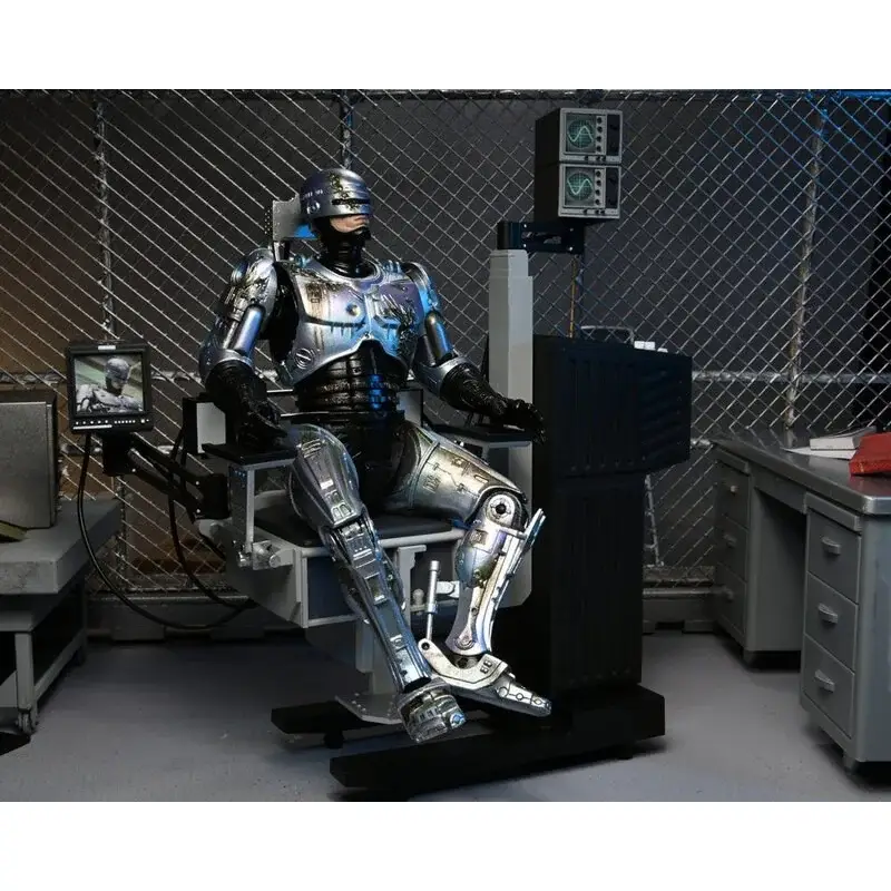 Op = Op RoboCop actiefiguur Ultimate Battle Damaged RoboCop met stoel 18 cm Action figure