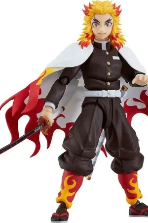Beperkt Aanbod Demon Slayer: Kimetsu no Yaiba Figuur Figma Kyojuro Rengoku 15 cm Figuurtje