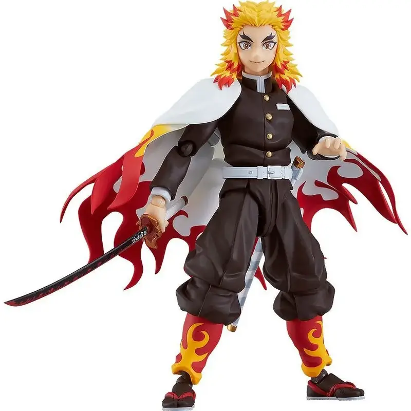 Beperkt Aanbod Demon Slayer: Kimetsu no Yaiba Figuur Figma Kyojuro Rengoku 15 cm Figuurtje