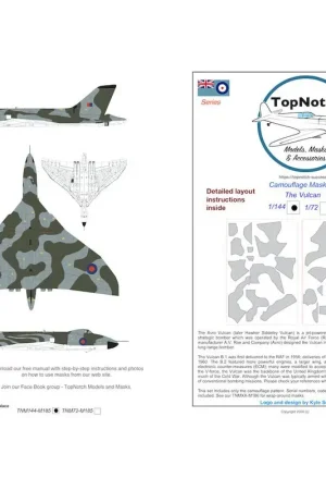 Finale Uitverkoop Alleen Avro Vulcan B.2 standaard bovenoppervlakken (ontworpen om te worden gebruikt met Trumpeter-kits)