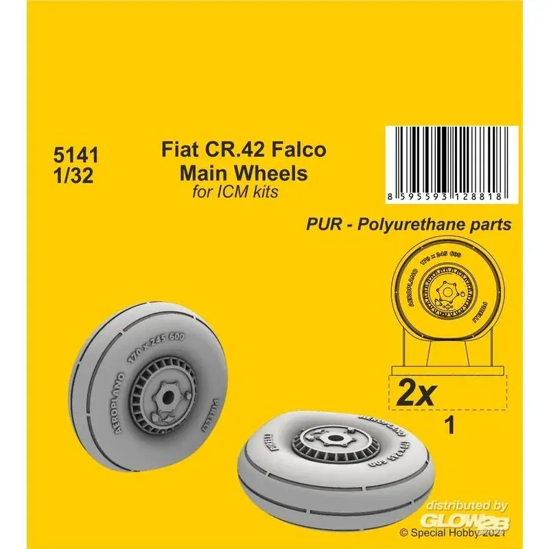 Fiat CR.42 Hoofdwielen (ICM kit) Accessoire Must-Have