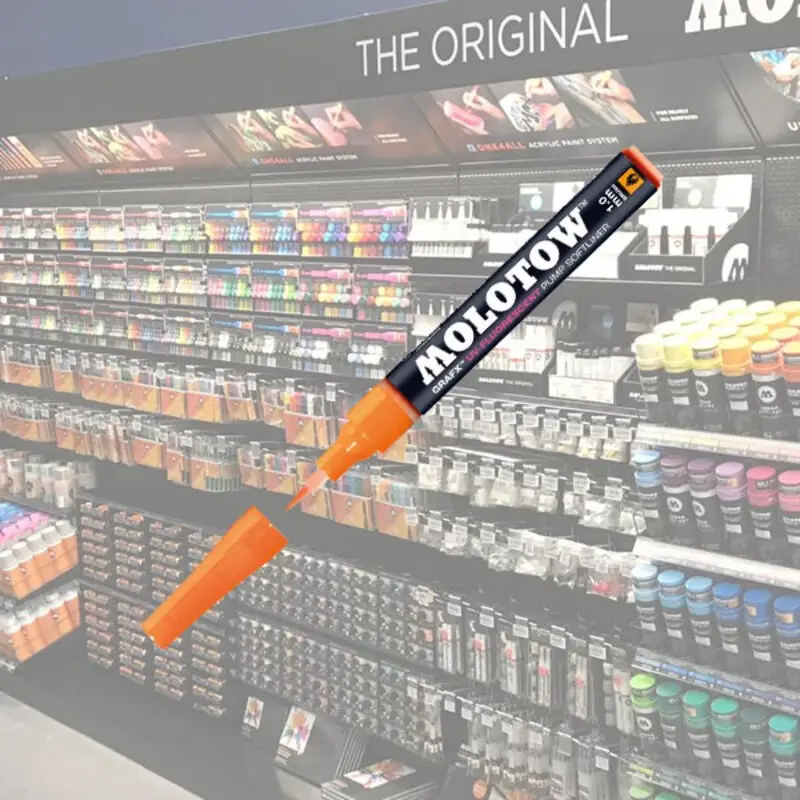 Molotow Pomp Softliner UV Fluorescerend 1mm 004 Oranje Actieprijs