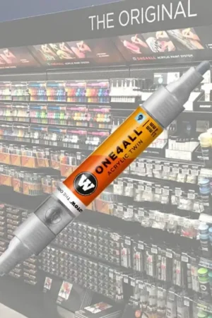 Uitverkoop Molotow Acryl Marker One4All Twin 1,5 / 4mm 227 Metallic Zilver / Argent Metaal