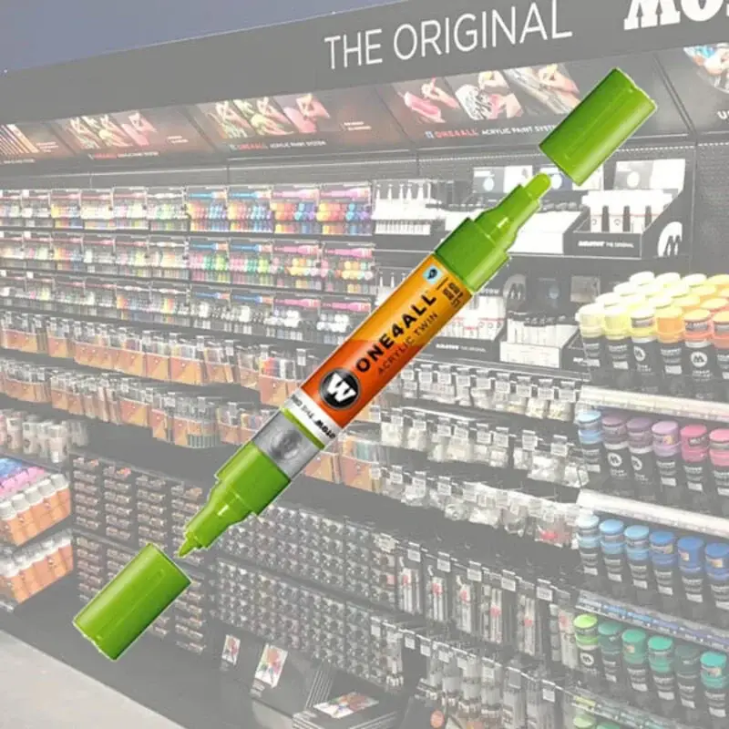 Molotow Acryl Marker One4All Twin 1,5 / 4mm 221 Grasshopper Direct Verzonden