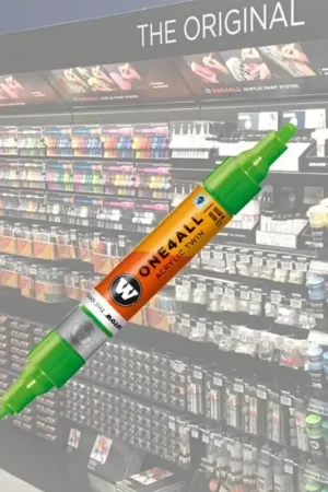 Molotow Acryl Marker One4All Twin 1,5 / 4mm 219 Neon Groen / Vert Fluorescerend Beperkte Voorraad