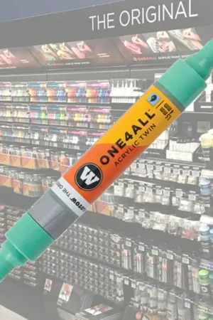 Molotow Acryl Marker One4All Twin 1,5 / 4mm 020 Lago Blue Pastel Lage Prijs