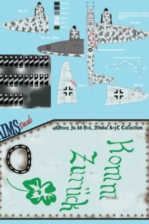 Sticker Junkers Ju-88G Decal Gecertificeerd