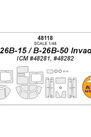 Douglas A-26 / B-26 Invader + wielen maskers Accessoire Lage Prijs