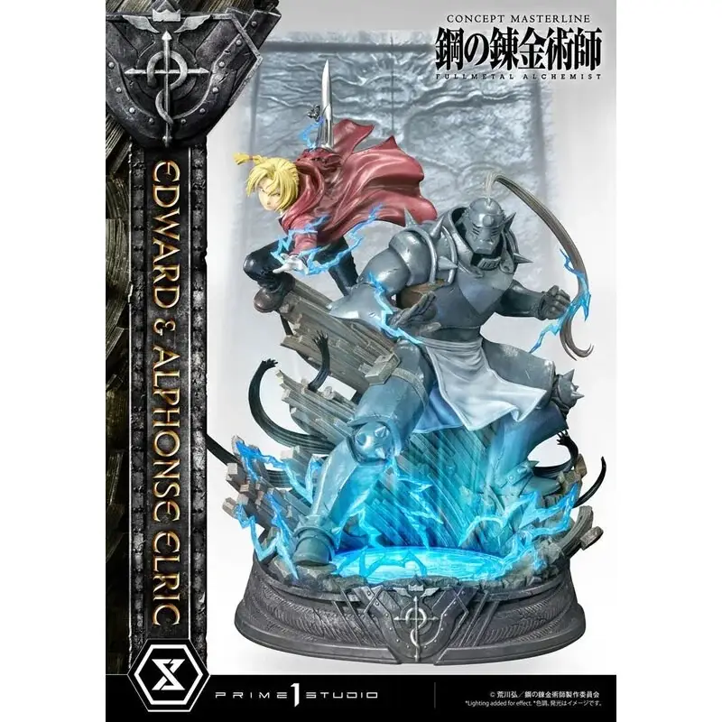 Direct Beschikbaar Volledig metalen Alchemist beeld 1/6 Edward & Alphonse Elric 56 cm Beeldjes