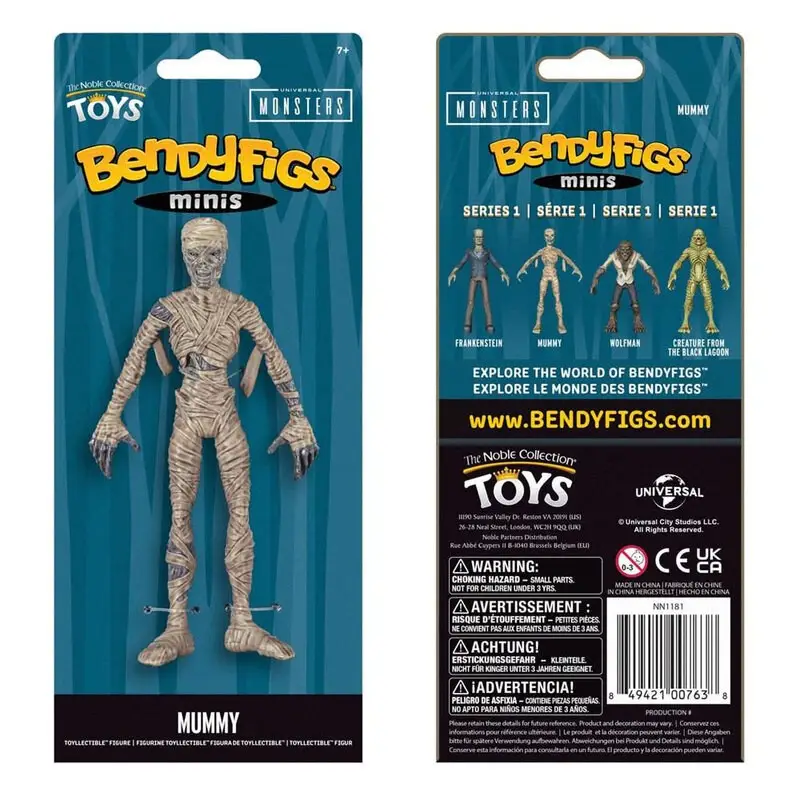 Koop Vandaag Universal Monsters flexibel figuur Bendyfigs Mummy 14 cm Figuurtje
