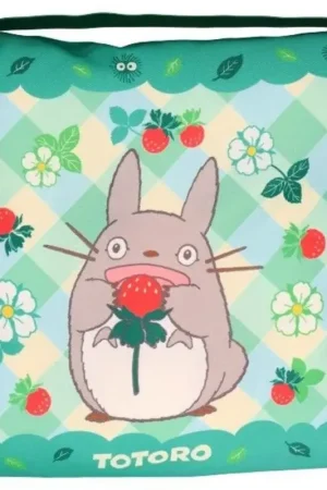 Lage Kosten Mijn buurman Totoro kussen Totoro & Aardbeien 30 x 30 x 5 cm Pluche