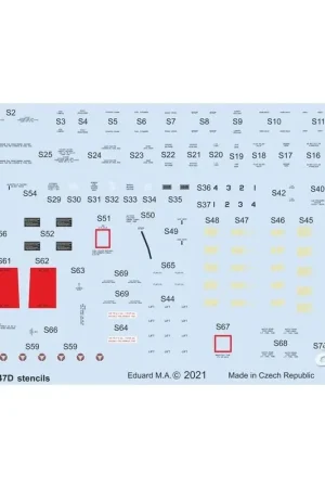 Superprijs Sticker P-47D stencils for Eduard,Tamiya Decal