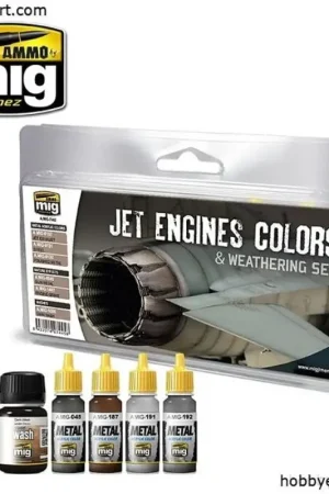 Jetmotor kleuren en verweerset Aanbieding
