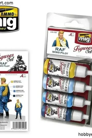 Raf wwii pilot figure set Acrylverf Snelle Levering