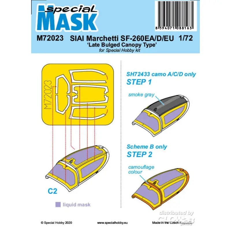 SIAI-Marchetti SF-260EA/D/EU laat uitpuilend luifeltype masker Accessoire Koop Online