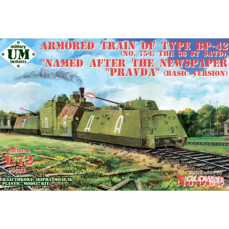 Gepantserde trein van het type BP-42 (No.754, de 38 st SATD) PRAVDA Treinmodellen Gecertificeerd