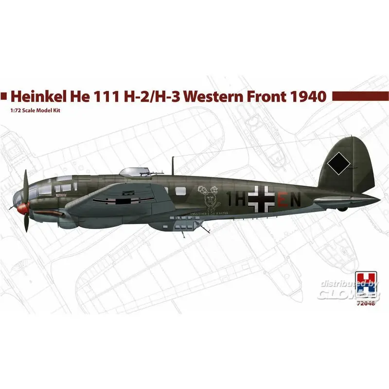 Heinkel He-111 H-2/H-3 Westelijk Front 1940 Schaalmodel Tijdelijk Beschikbaar