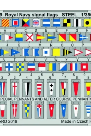 Royal Navy Signal Flags Steel 1/350 Koopje