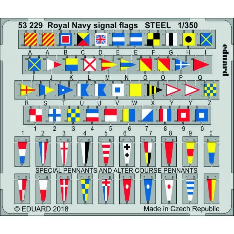 Royal Navy Signal Flags Steel 1/350 Koopje