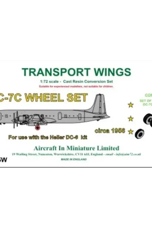 Bestel Nu DC-7C wielset (ontworpen om te worden gebruikt met Heller Douglas DC-6 kits en Transport Wings DC-7 ombouwset)