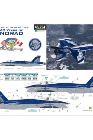 Sticker CF-188 60 jaar NORAD Demo Hornet.Op 3 april 201, het 4e Wing Col Lake, onthulde Alberta het 60-jarig jubileum van NORAD Laatste Versie