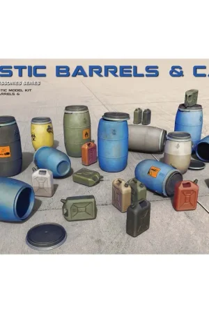 Gratis Retour PLASTIC BARRIÈRES & BLIKJES (VOOR JUNI RELEASE !!!) Inhoud van de set plastic modellen van vaten en blikjes Decal Sheet is inb