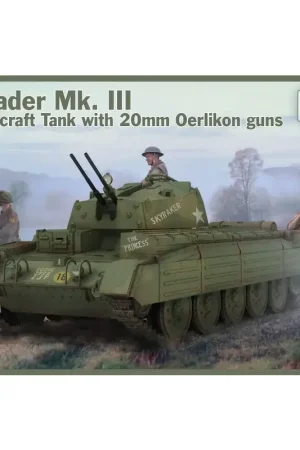 Crusader Mk.III Luchtafweertank met 20 mm Oerlikon-kanonnen Schaalmodel Direct Verzonden