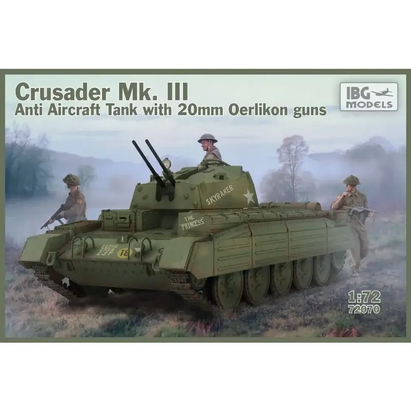 Crusader Mk.III Luchtafweertank met 20 mm Oerlikon-kanonnen Schaalmodel Direct Verzonden