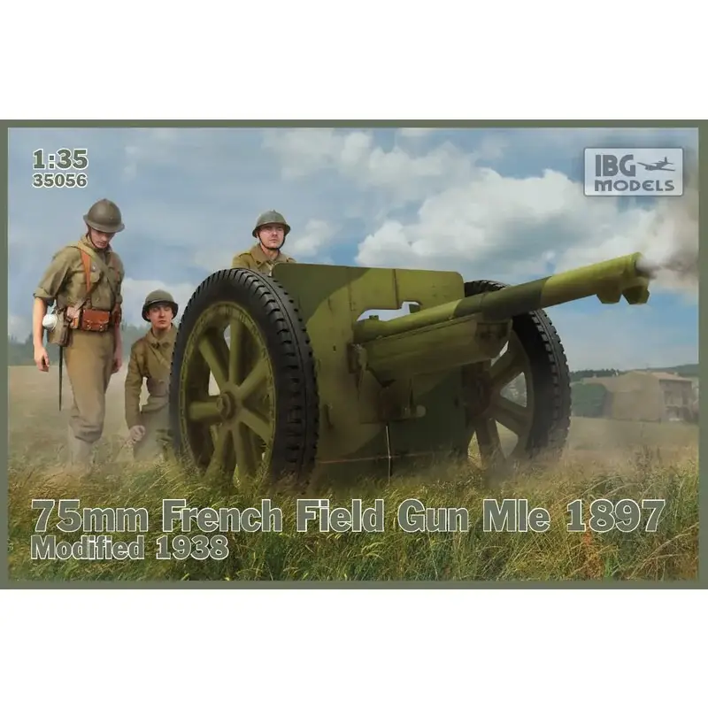 Uitverkoop 75 mm Frans veldkanon Mle 1897-gemodificeerd 1938 Schaalmodel