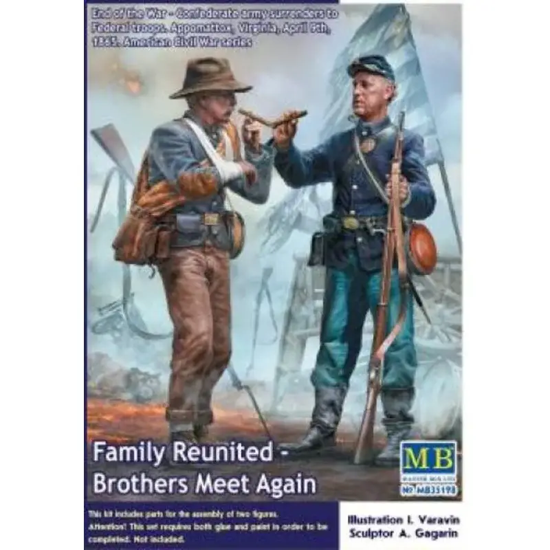 Bestel Nu Family Reunited - Brothers Meet Again.Einde van het oorlogsgebonden leger geeft zich over aan federale troepen.Appomattox, Virg
