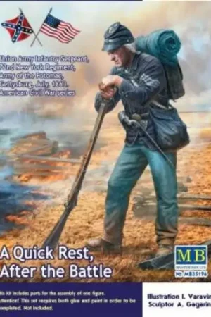 Veilige Betaling Een Quick Rest Union Army Sergeant, ACW Figuren