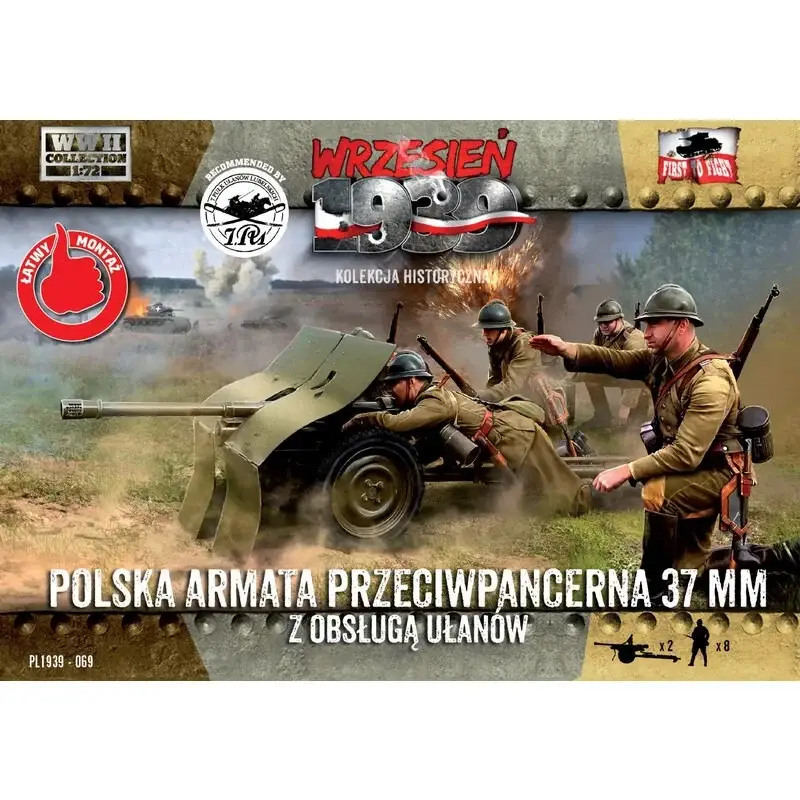 Bofors 37 mm anti-tank pistool met Uhlans crew (2 sets in een doos!) Figuren Bestseller