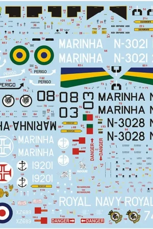 Sticker Westland Lynx / Super Lynx Versie 1 Westland SAH-11 Super Lynx - HA-1 - Esq.Lince BAeNSPA - S. Pedro D'Aldeia Rio d Gratis Retour