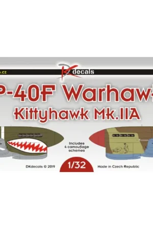 Sticker Curtiss P-40F Warhawk / Kittyhawk Mk.IIA1. P-40F Warhawk, Capt. R.Whittaker, 65th FS, 57th FG, Tunesië 1943 2. P-40F Express Levering