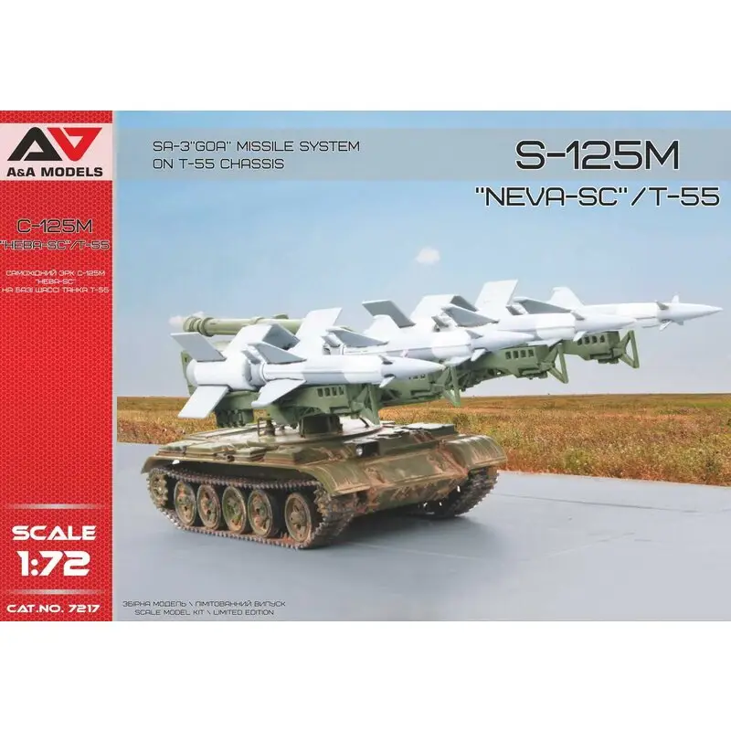 SA-3 "GOA" (S-125 M "Neva-SC") raketsysteem op T-55 chassis Schaalmodel Koopje