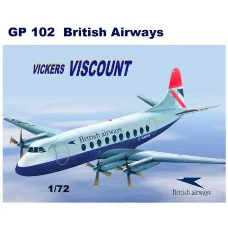 Vickers Viscount 700 met stickers voor British Airways Schaalmodel Favoriet