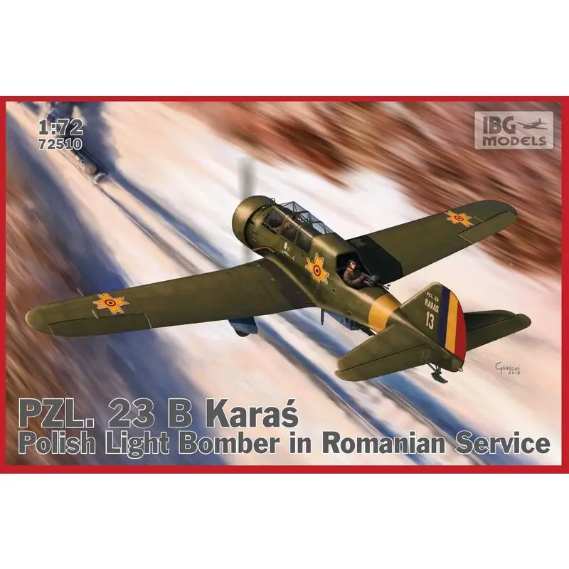 Gecertificeerd PZL.23B Karas Romanian Service Schaalmodel