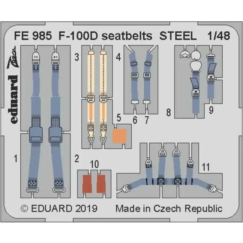 Lage Prijs Noord-Amerikaanse F-100D Super Saber veiligheidsgordels STAAL (ontworpen om te worden gebruikt met Trumpeter-sets)