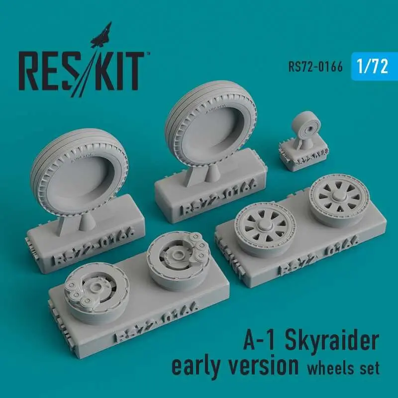 Veilige Betaling Douglas A-1H / A-1J Skyraider vroege versie wielen set (ontworpen voor gebruik met Fujimi, Hasegawa en Revell kits)