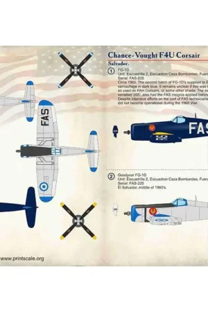 Laatste Kans Sticker Vought F4U Corsair Salvador 1. FG-1D.Eenheid: Escuadrilla 2, Escuadron Caza Bombardeo, Fuerza Aerea Salvadorena.Serie: F
