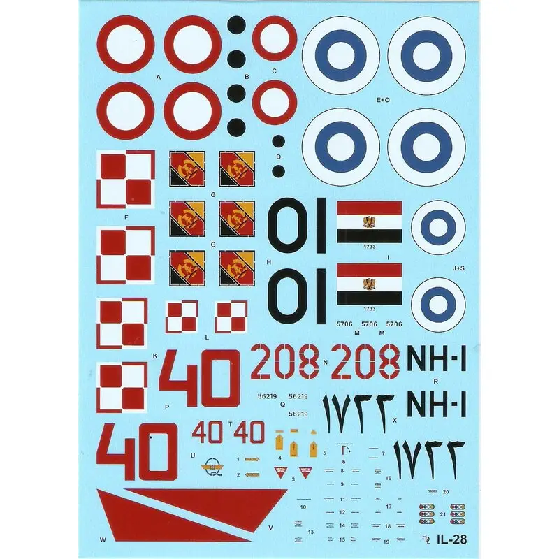 Voordeelprijs Sticker Ilyushin Il-28T Beagle (4) - rode 40, 7e bommenwerperbrigade, Poolse luchtmacht 1963. Tijdens een internationale oefenin