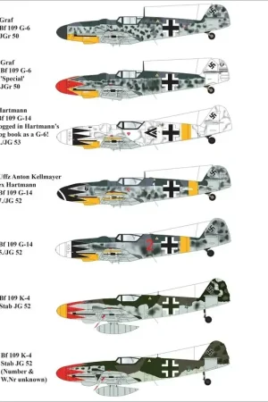 Seizoensaanbieding Sticker Tulip Messerschmitt Bf-109G-6 / Bf-109G-14 / Bf-109K-4 Decal