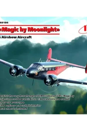 Populair Beech C18S "Magic by Moonlight", Airshow-vliegtuig Een van de meest succesvolle en beroemde vliegtuigen ter wereld in de luchtva