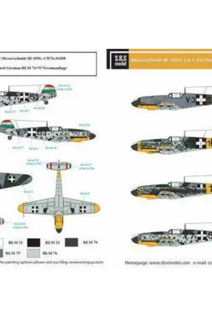 Korting Sticker Messerschmitt Bf-109G-2, Bf-109G-4 in Hongaarse dienst Decal