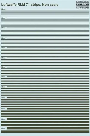 Sticker Luftwaffe RLM 71 strepen Decal Merkproduct