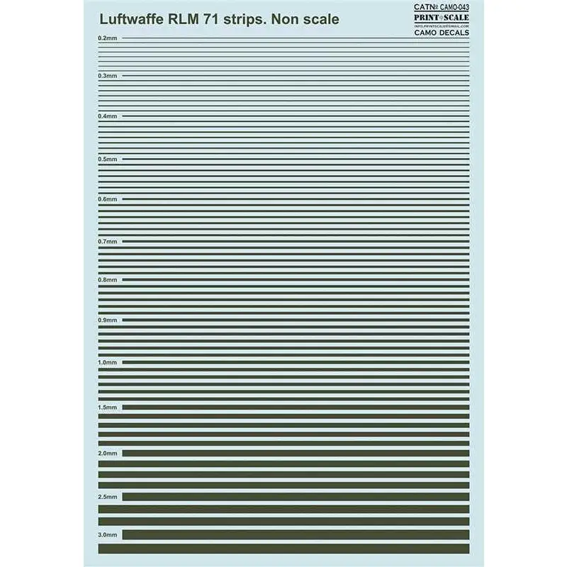 Sticker Luftwaffe RLM 71 strepen Decal Merkproduct