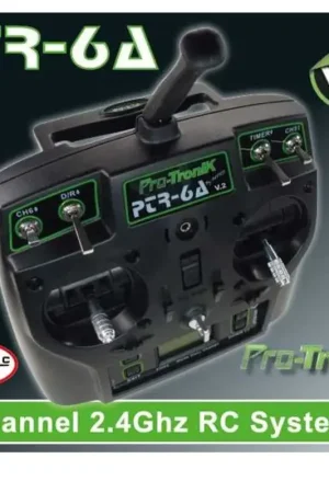 PTR-6A V2 6-way radio + LIPO battery Direct Beschikbaar
