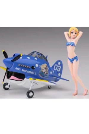 Hete Deal Egg Girls Collection No.03 "Amy McDonnell" met P-40 Schaalmodel